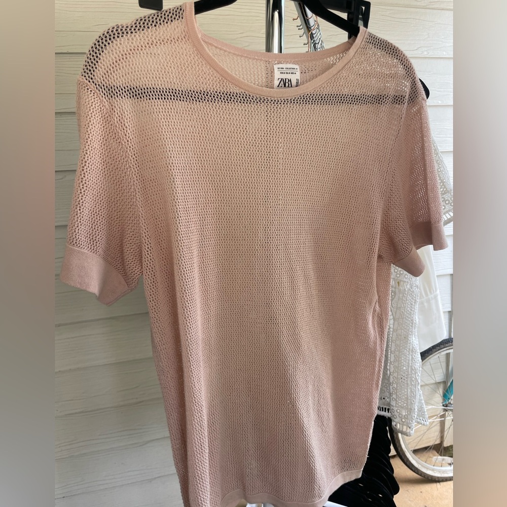 Zara Open Knit Tee